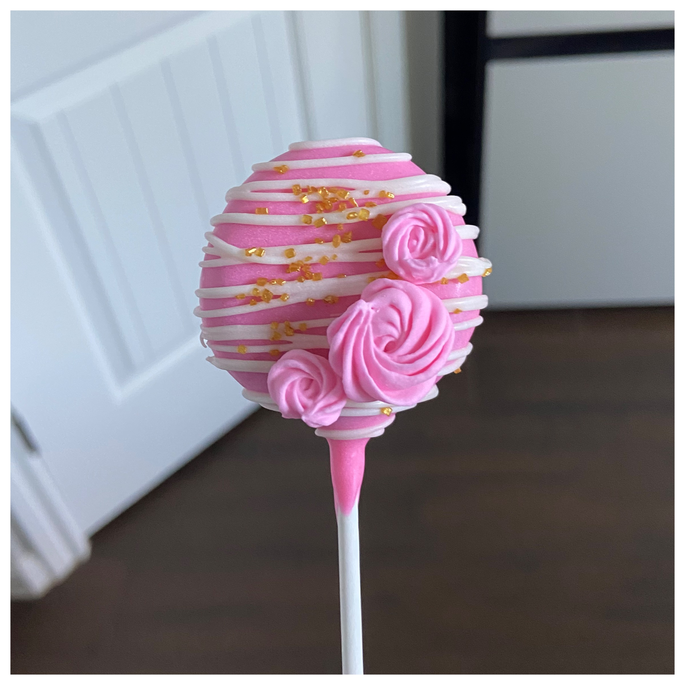 Medium Pink Rosette Cake Pops