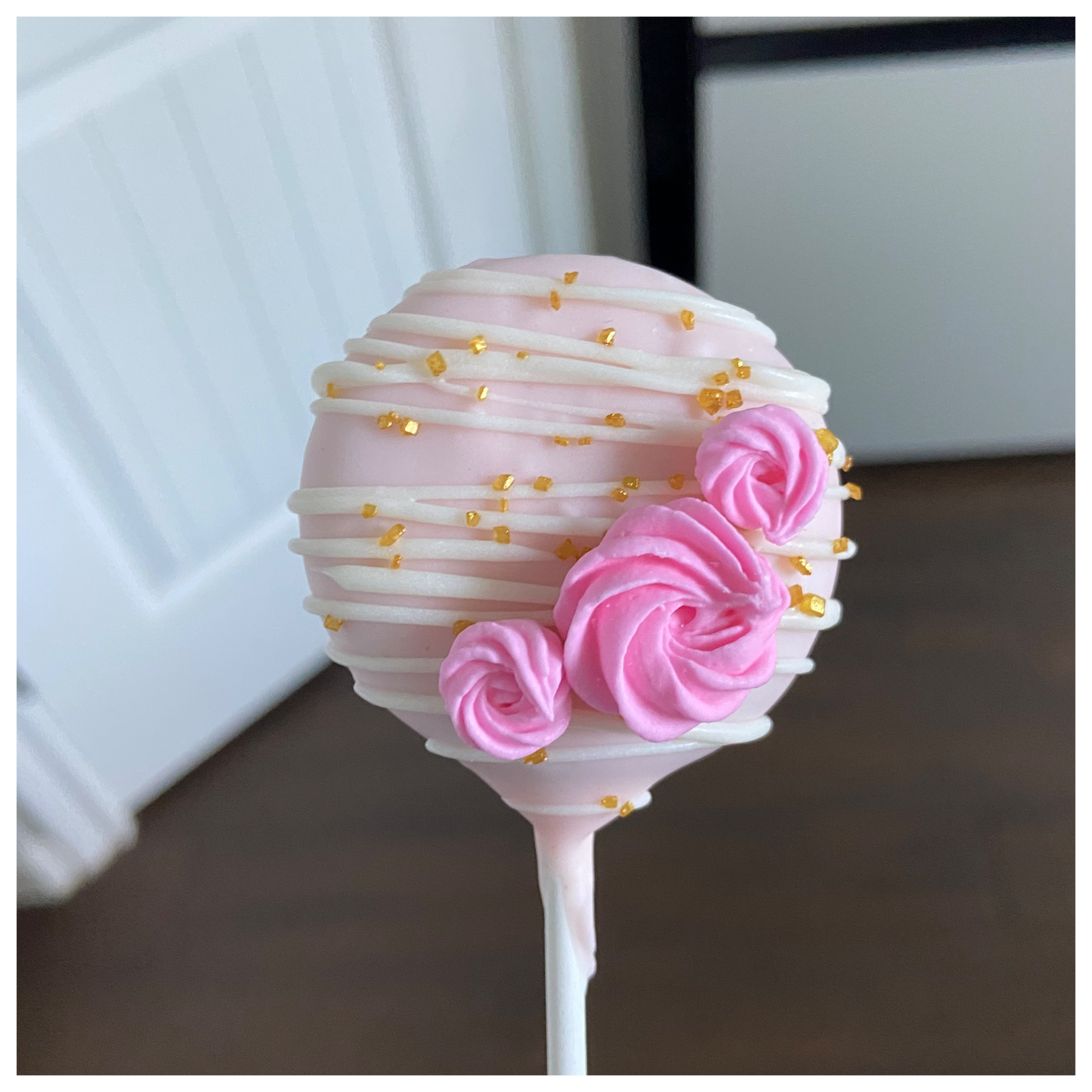 Pale Pink Rosette Cake Pops