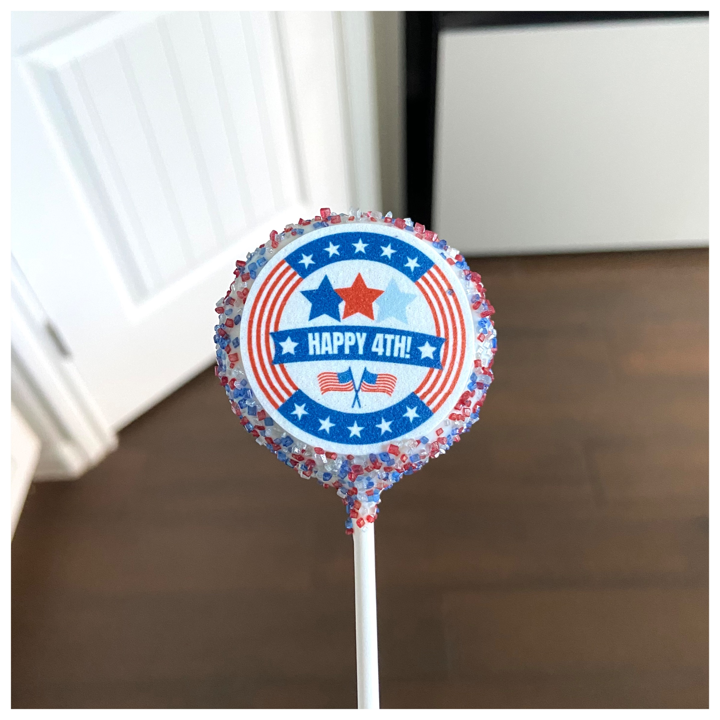 Happy 4th Edible Image Cake Pops