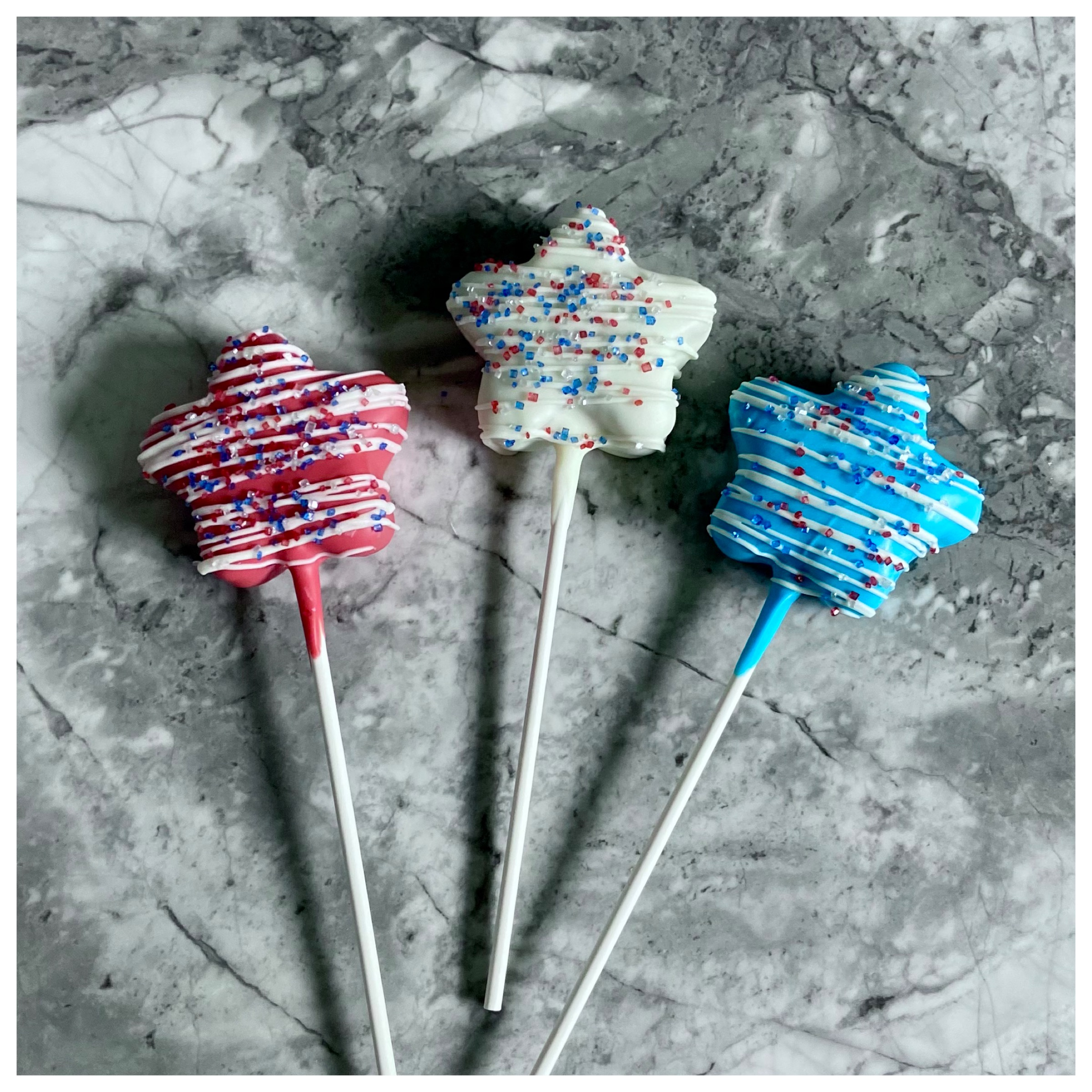 Sprinkle Star Cake Pops for 4th of July