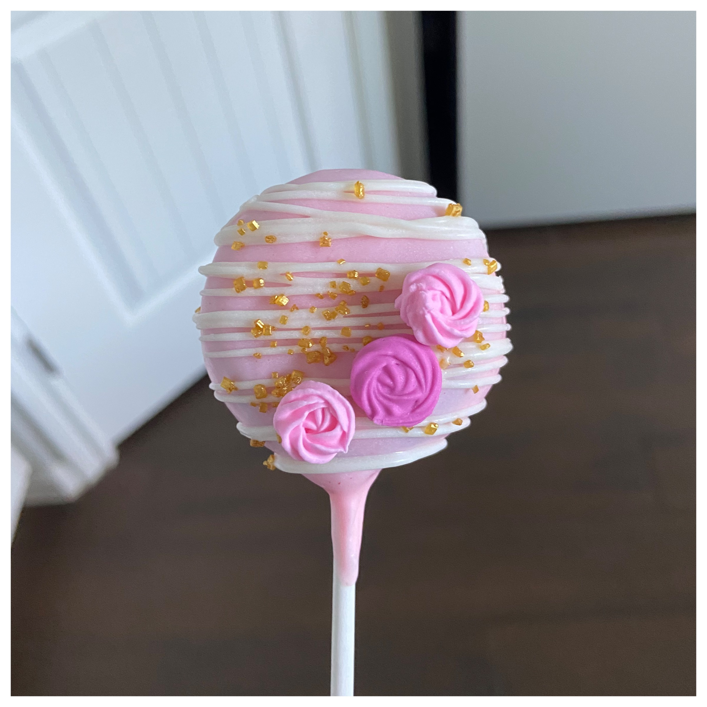 Pale Pink Multi Rosette Cake Pops