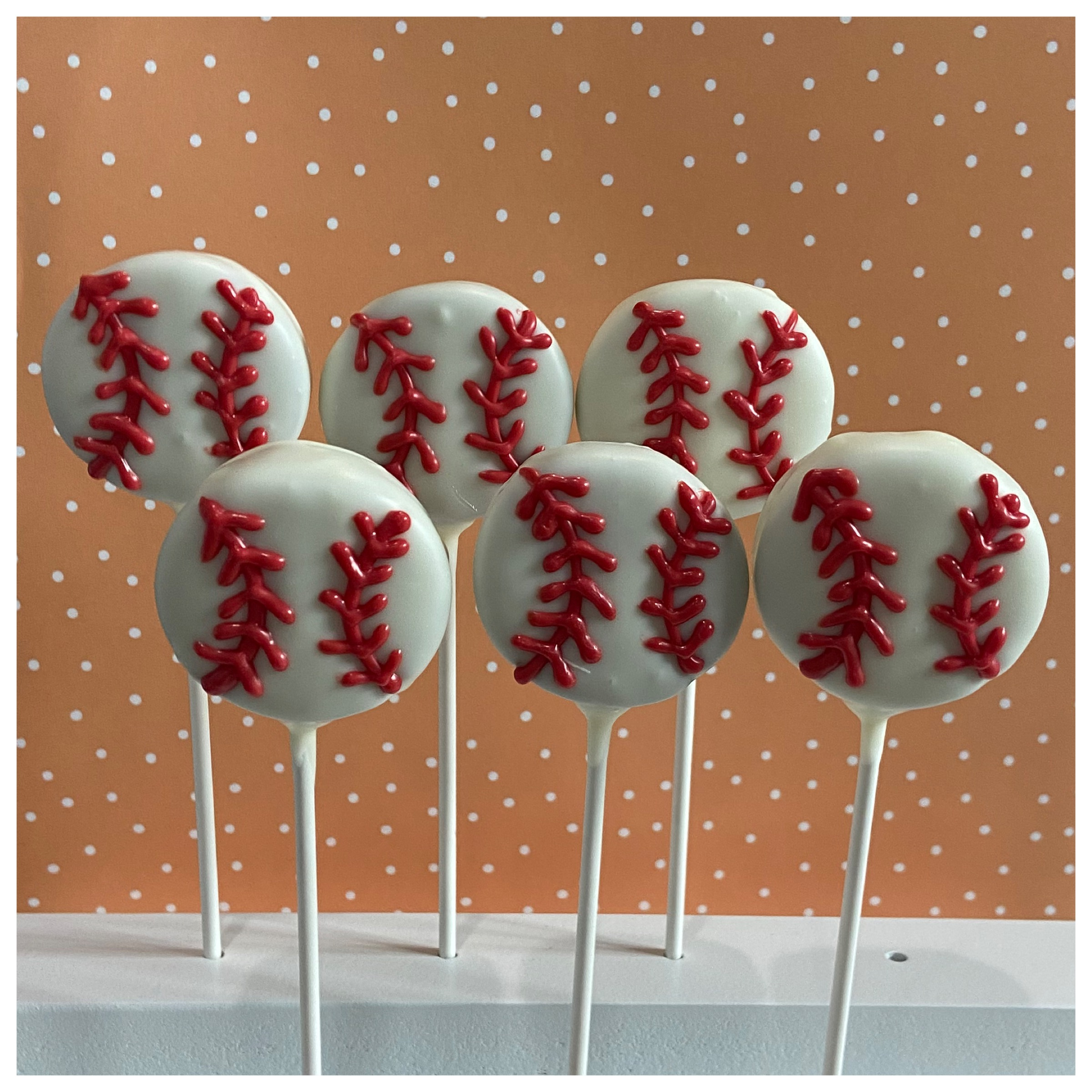 Summer Baseballs Cake Pop Custom Order