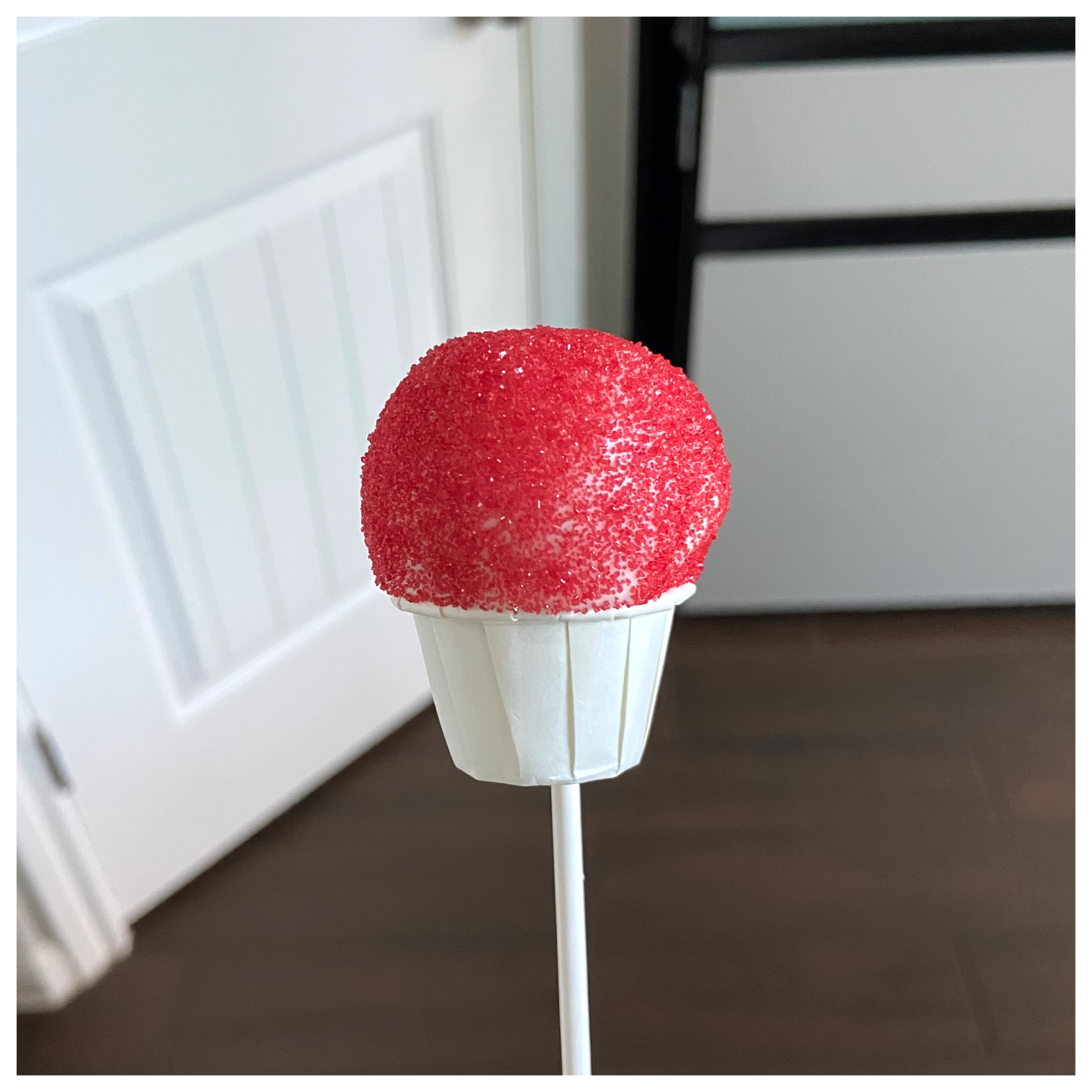 Red Snocone Cake Pops