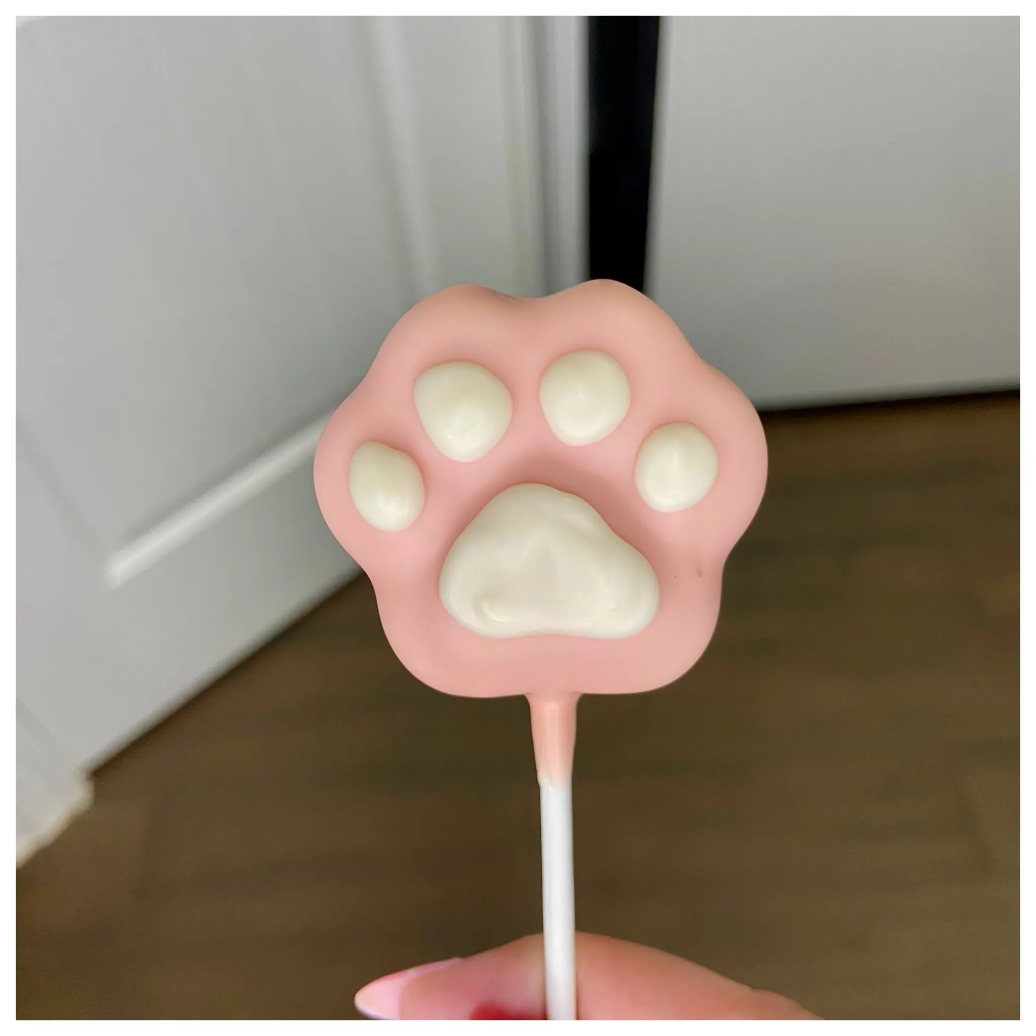 Pretty Pink Paw Cake Pop
