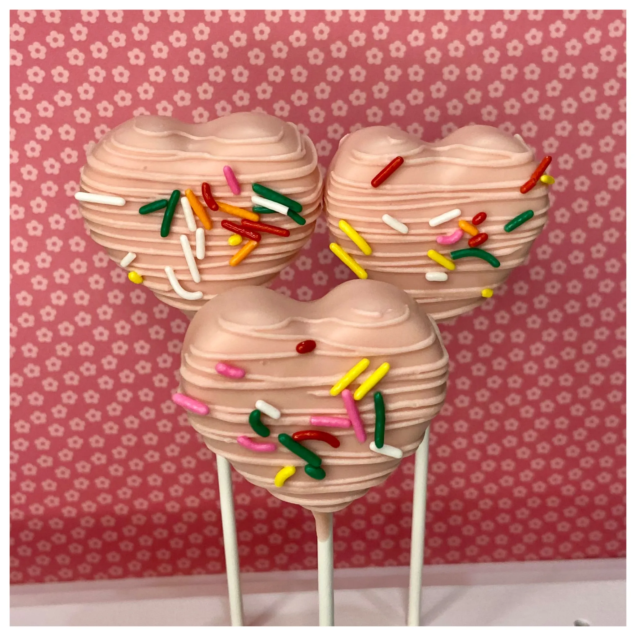 Pink Heart Cake Pops
