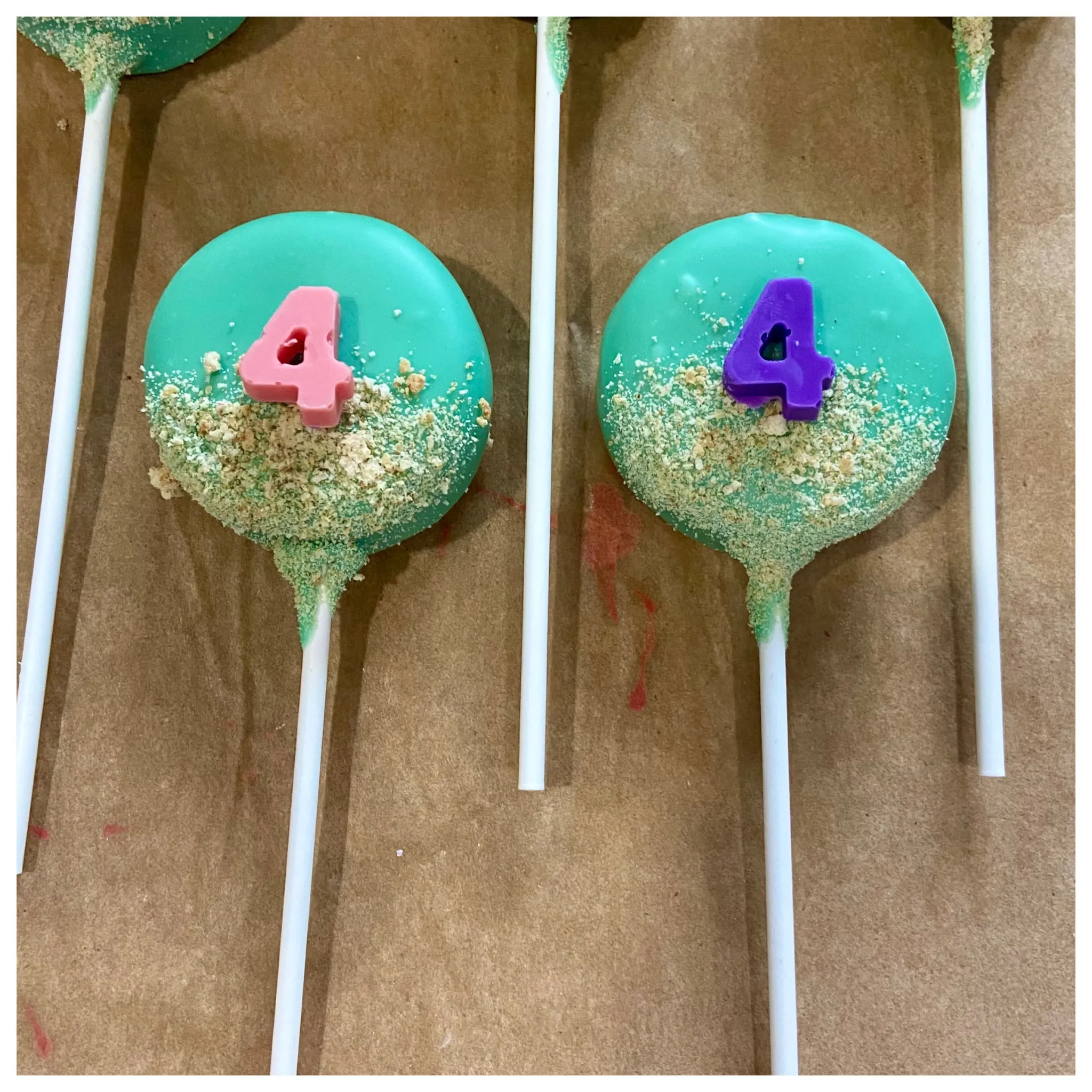 Beachy Numbers Cake Pops!
