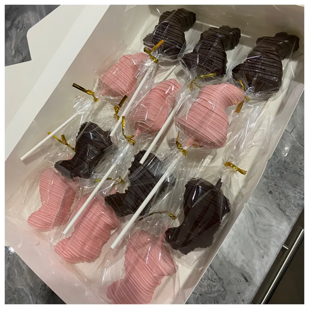 Pink and Brown Bun Buns Cake Pops