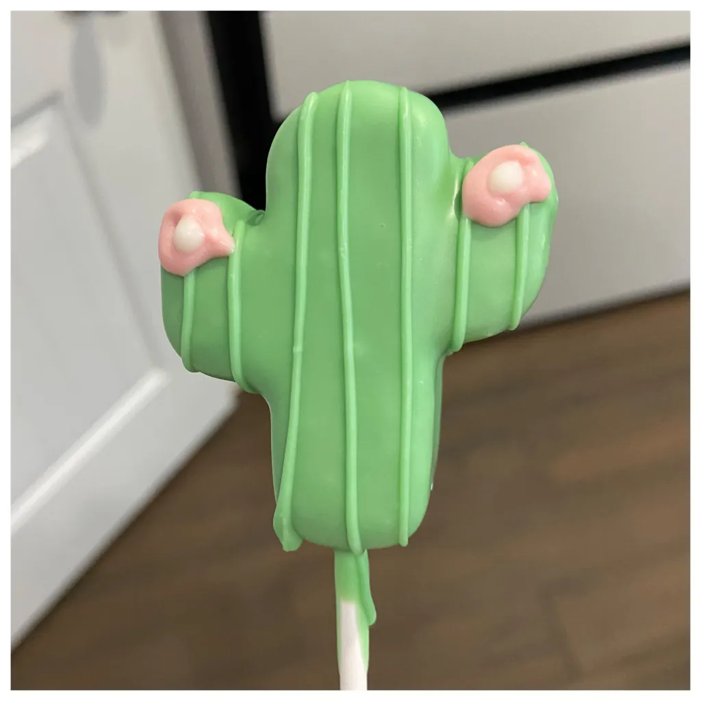 My First Try at a Cactus Cake Pop!